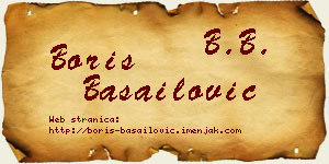 Boris Basailović vizit kartica